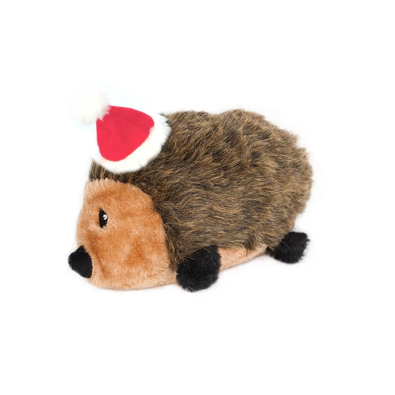 ZippyPaws Holiday Hedgehog - Dog Squeaky Toys to Keep Them Busy, Cute Plush for Medium & Large Dogs, Stuffed Puppy Toy, Pet Products, Gift for All Breeds, Interactive Squeaker - Large - Image 3